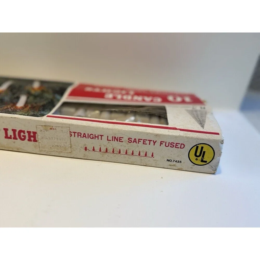 Foremost Candle Lights 10 Christmas Straight Line Indoor Outdoor with Box Tested